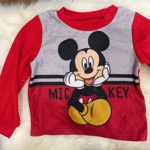 Mickey Mouse, pajama, flannel, Disney, 3T